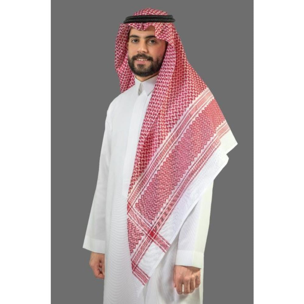 شماغ ماي فير احمر غامق من البسام - متجر شماغ شوب