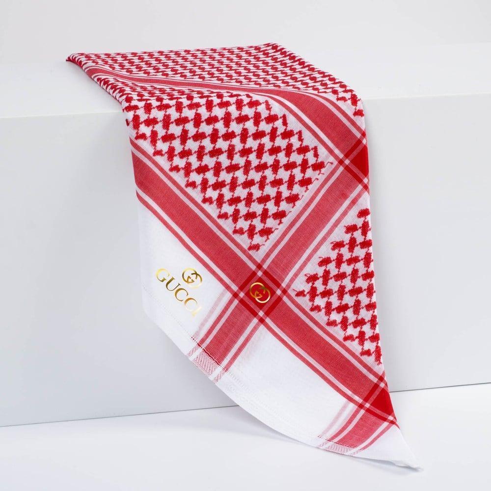 شماغ قوتشي قولد الذهبي اصدار 2024- متجر شماغ شوب