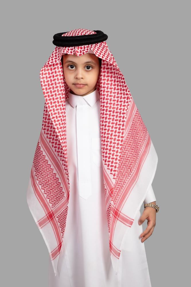 شماغ البسام قطني ولادي-متجر شماغ شوب