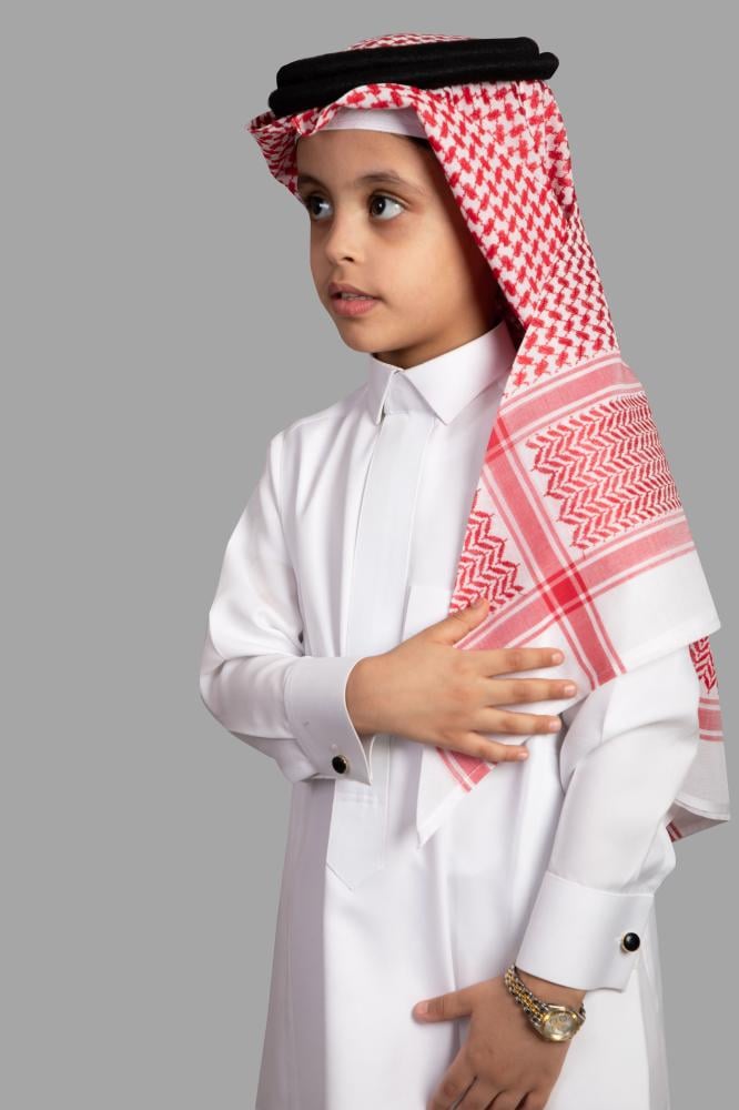 شماغ البسام قطني ولادي-متجر شماغ شوب
