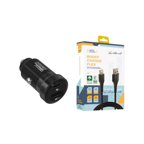 شاحن سيارة منفذين USB,PD بقوة 38 واط من مور باور +...