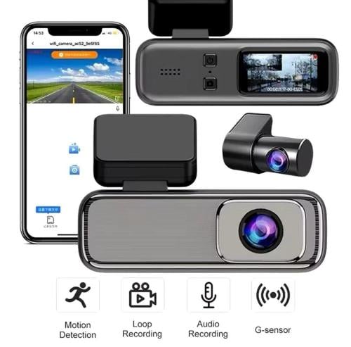 داش كام سونيك كاميرتين امامي خلفي بدقة عالية 4K +...
