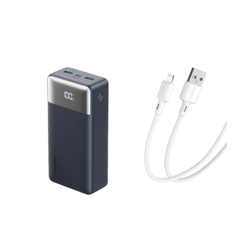 شاحن متنقل أورايمو بور نوڤا بمنفذ USB-C ومنفذين US...