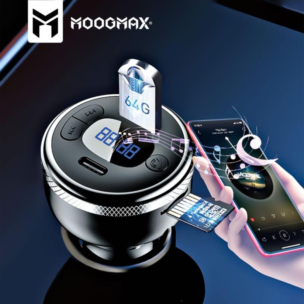 MOOGMAX شاحن و MP3 9IN1 لسيارة 43W منفذين USB + PD