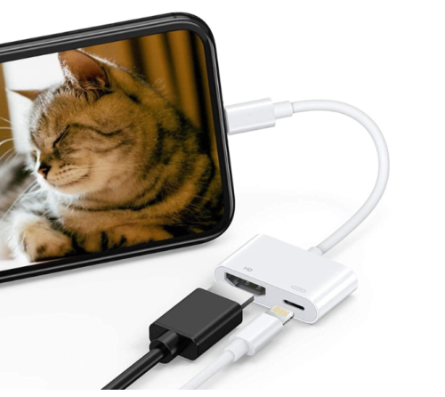 محول محول شاشة بطرف اي فون وطرف HDMI