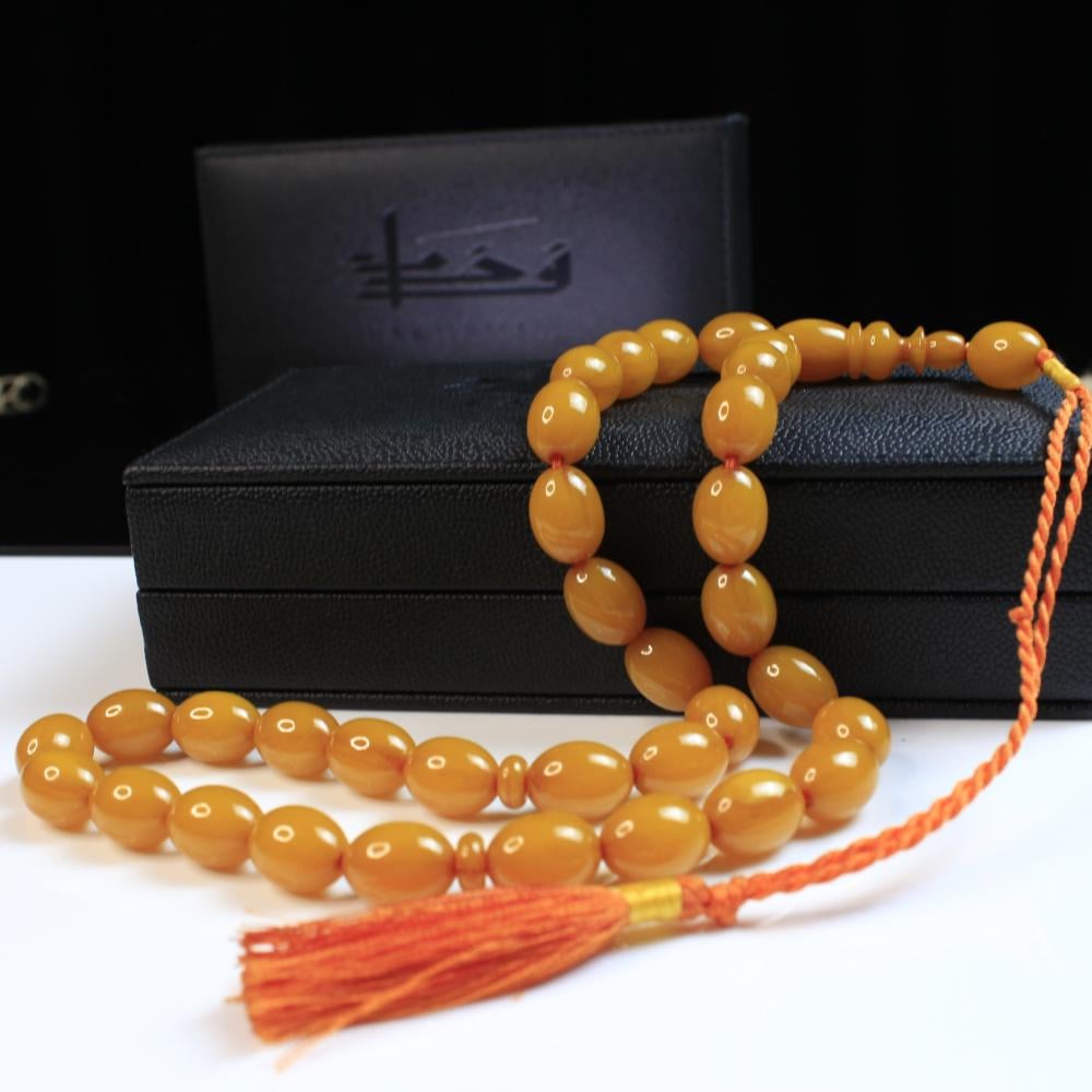 مسباح مسكي عسلي – كركوشة قطنية برتقالية