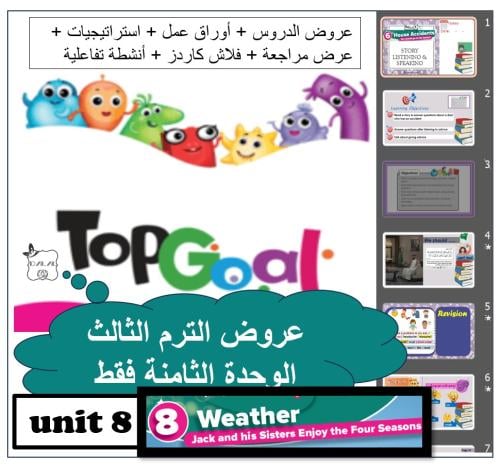 حقيبة الوحدة 8 Top goal1 الترم الثالث