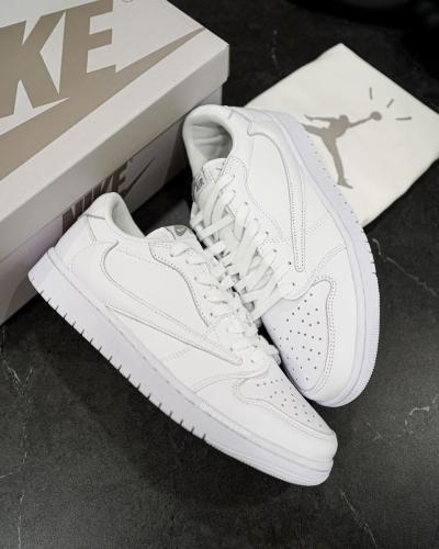 Travis Scott × Air Jordan 1 Low White Party