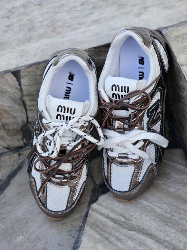 New balance & MIU MIU Model catwalk style