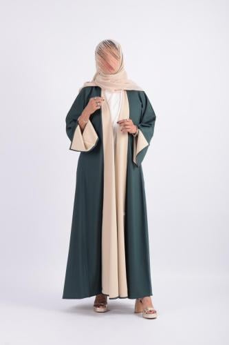 عبايه ناعمه من قماش الكريب دبل فيس