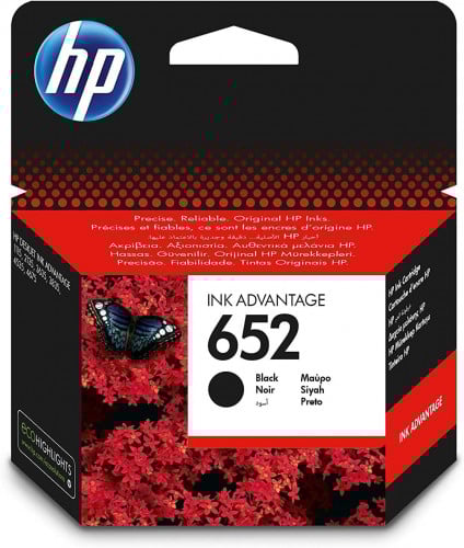 HP خرطوشة حبر ادفانتج 652، اسود - F6V25AE