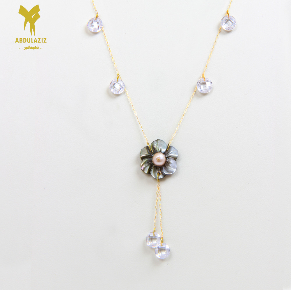 18 karat gold necklace - متجر عبدالعزيز 