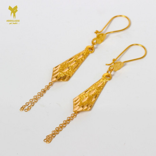 21 karat gold earring, weight 8.02 grams (samples for manufacturing) -  مصاغات الأربش للذهب بالسعودية قسم المتجر الإلكتروني