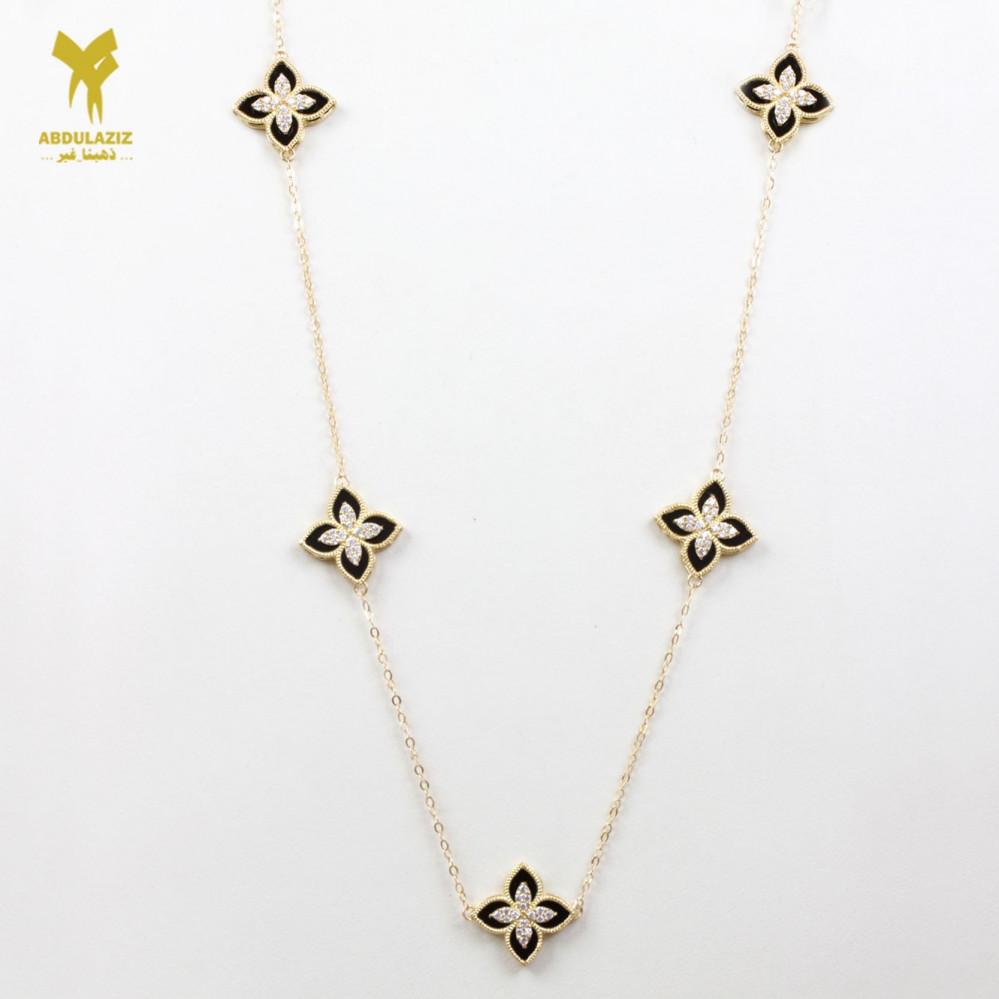 18 karat gold necklace - متجر عبدالعزيز 