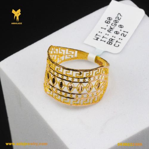 خاتم ذهب عيار 21