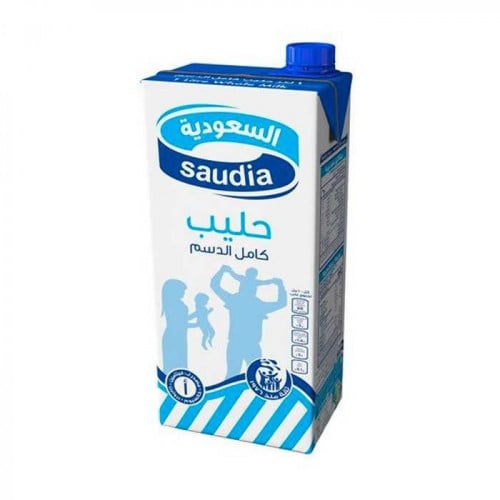 حليب كامل الدسم السعودية 1 لتر