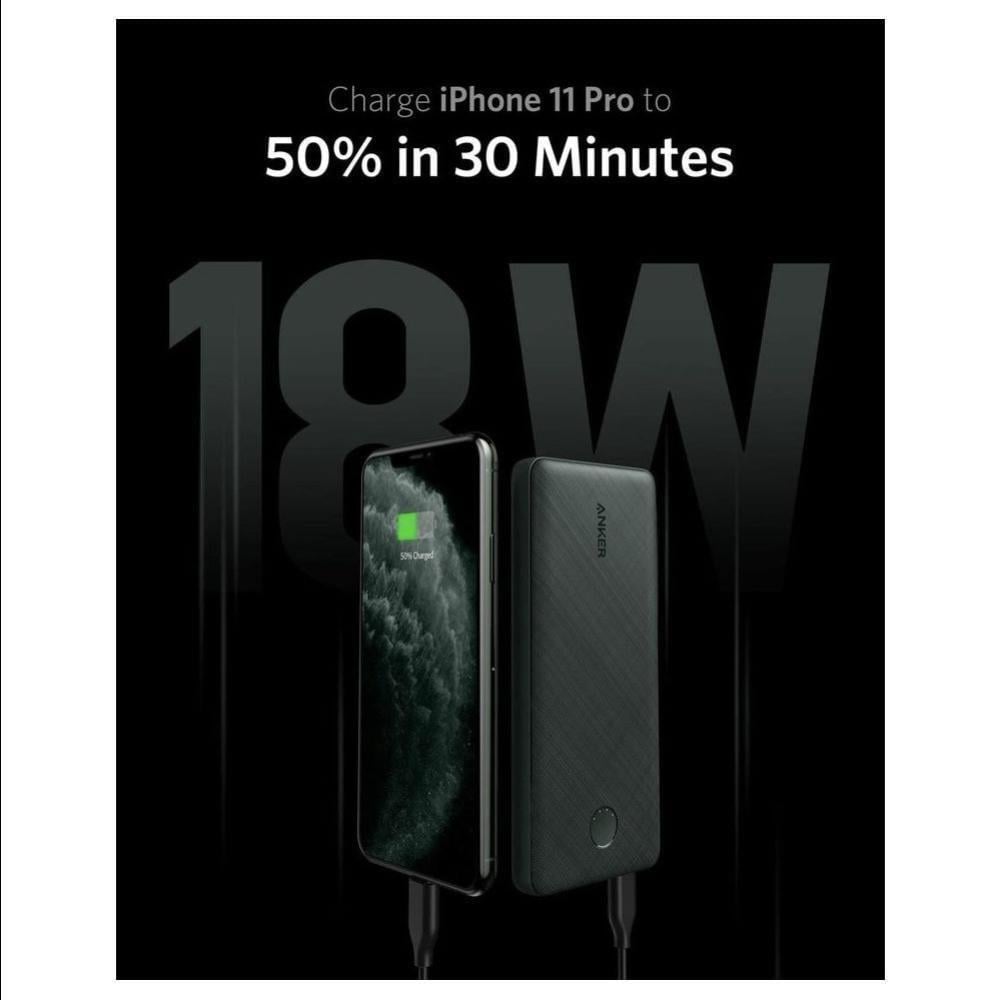بطارية متنقله انكر 10000 ملي امبير باور بانك 10000mAh ANKER POWERCORE SLIM - اسود