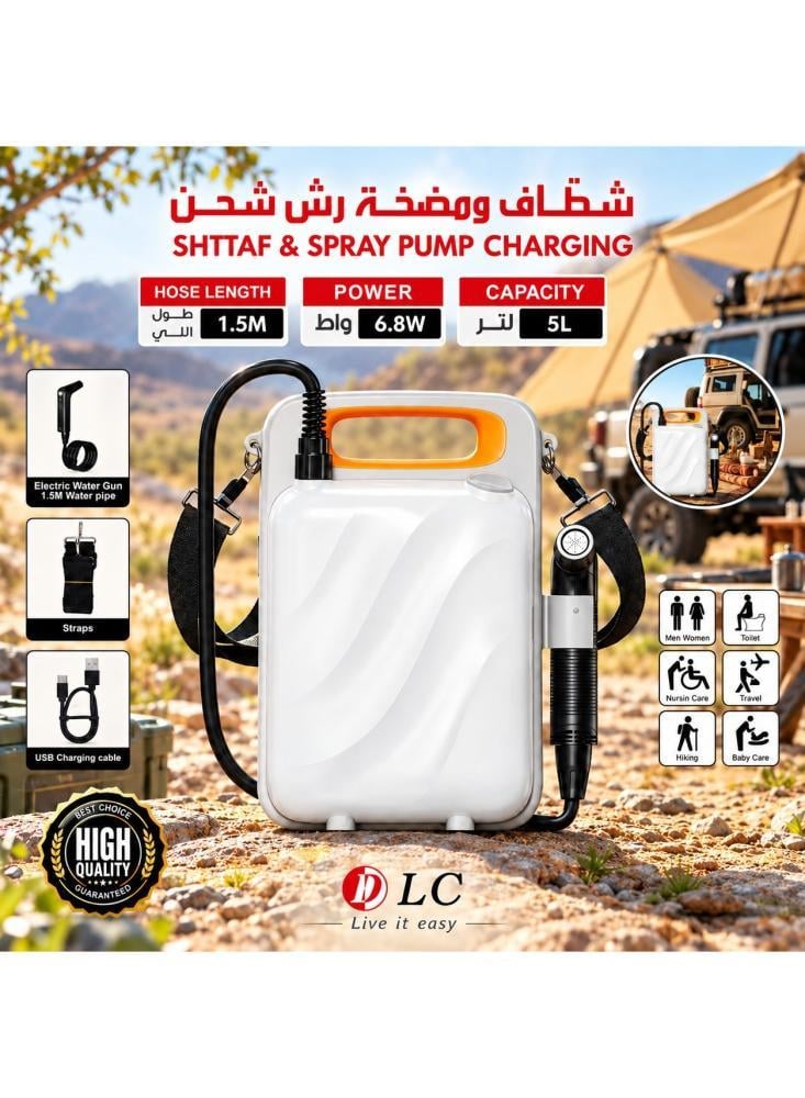شطاف ومضخة رش قابلة للشحن للبر والكشتات