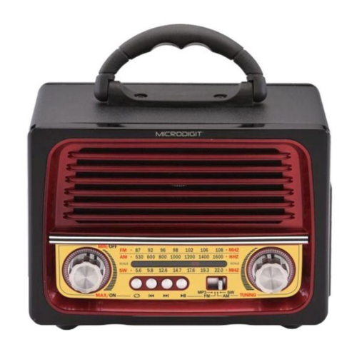 راديو زمان مايكروديجيت محمول مع مشغل MP3
