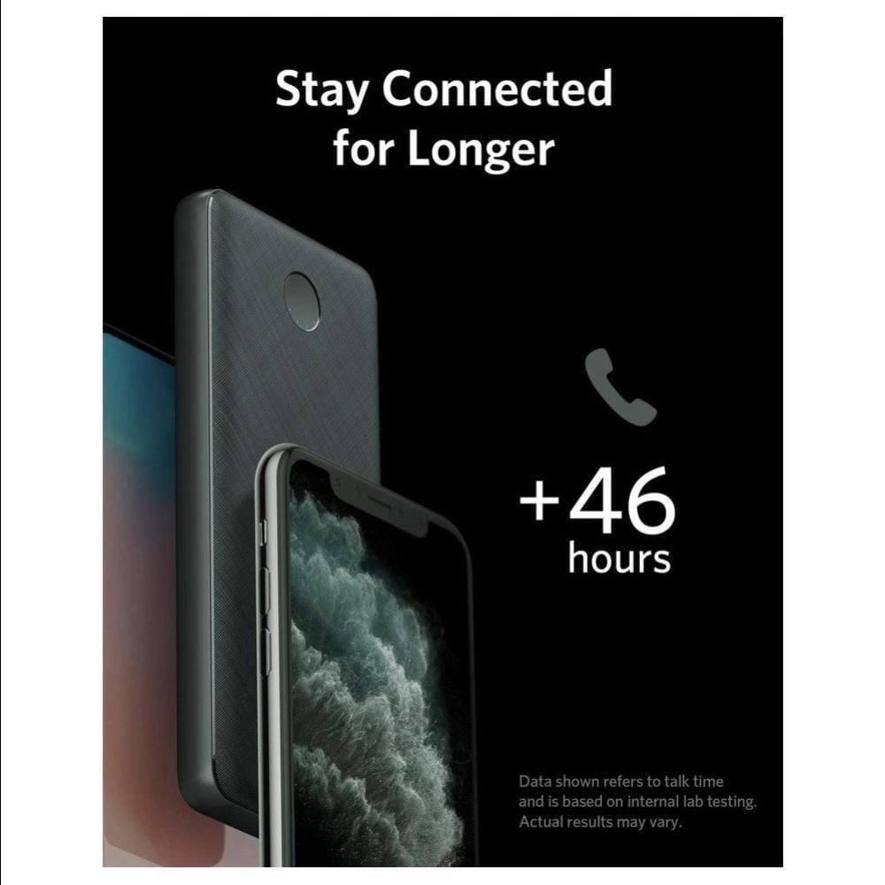 بطارية متنقله انكر 10000 ملي امبير باور بانك 10000mAh ANKER POWERCORE SLIM - اسود