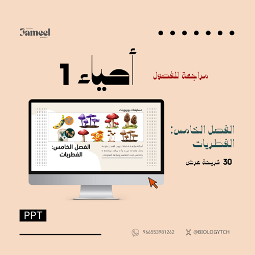 بوربوينت مراجعة أحياء 1 - الفصل الخامس: الفطريات