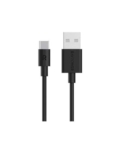 كابل USB-A الى USB-C ، طول 1 متر، مطاط حراري مرن -...