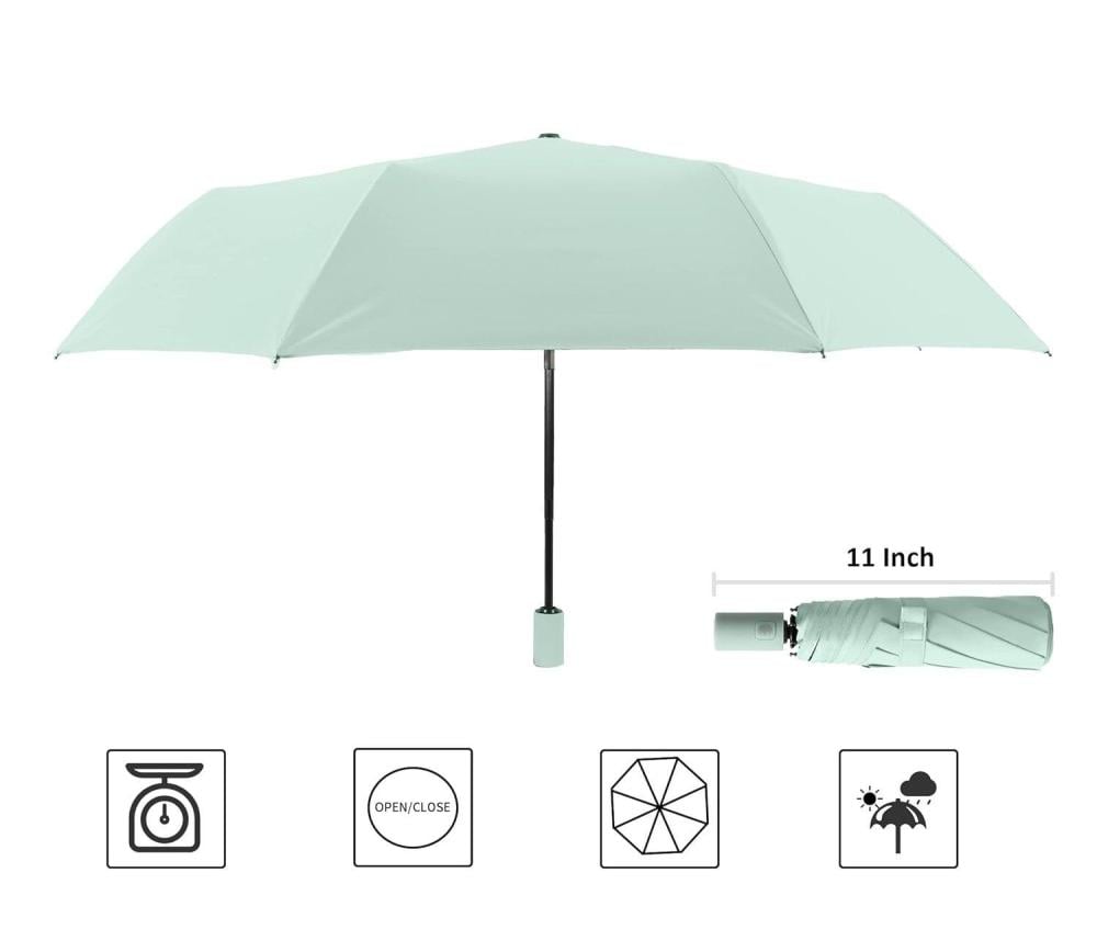 مظلة مطر شخصية ذكية مزودة بزر فتح/اغلاق ومزودة بكشاف اضاءة