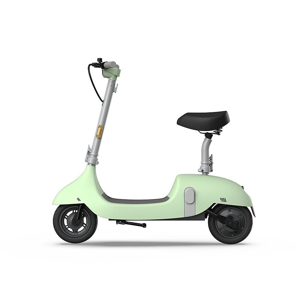 balkon letvægt Reskyd Okai EA10 Pro electric scooter with seat, top speed 25 km/h, distance 60 km,  green color - موقع بوكس أصفر