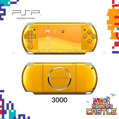 PSP بدون كرتون مستعمل (ذهبي) موديل 3000
