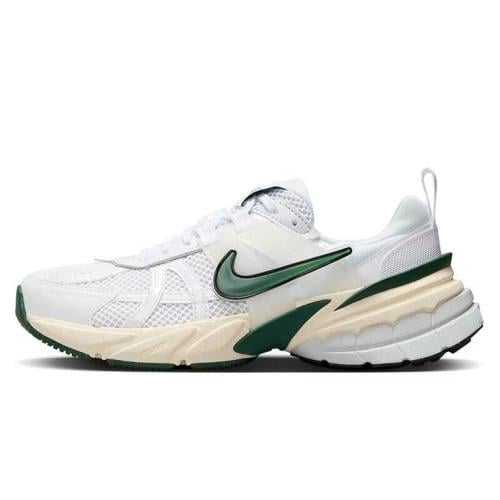 Nike V2K Run trainers in white and green