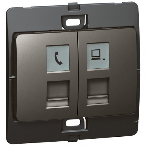 فيش تلفون - انترنت  رمادي CAT 5