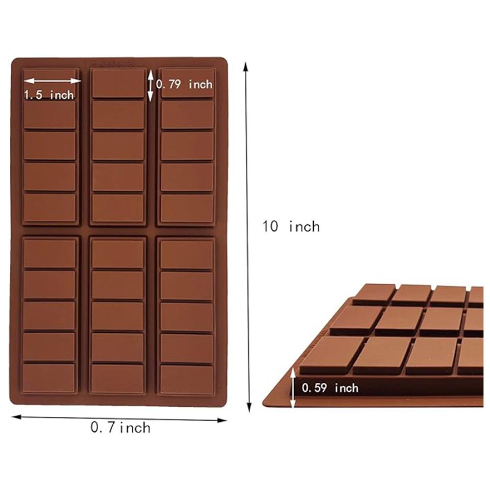 قالب سيليكون شوكولاتة بار ألواح 6 تجويفات