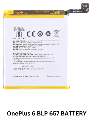 بطارية ون بلس 6 BATTERY BLP 657 OnePlus 6 (A6000)