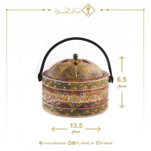 مبخرة هندية دائرية رسم يدوي