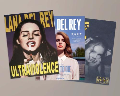 لانا دل راي مجموعة بوستر 3 حبات Lana Del Rey Poste...