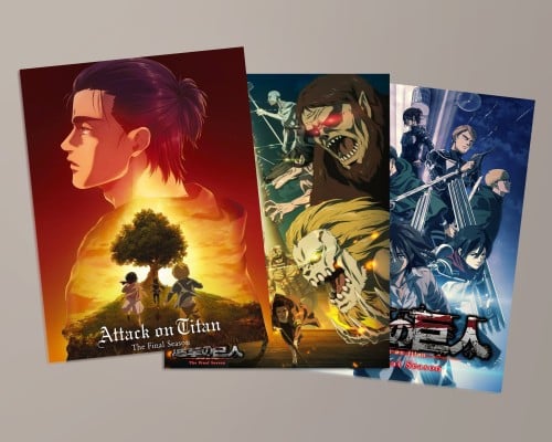 اتاك اون تايتنز بوستر 3 حبات Attack On Titan Poste...