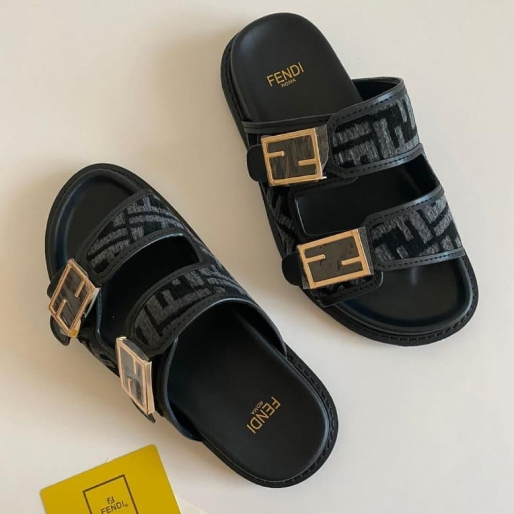 FENDI - フェンディ FENDI バイカラー ヒールサンダル 36