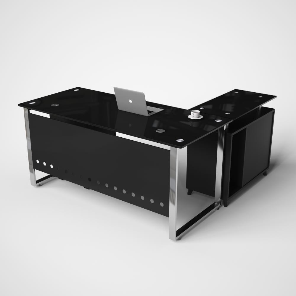 3-piece glass office set - المود الحديث, image size:1000x1000