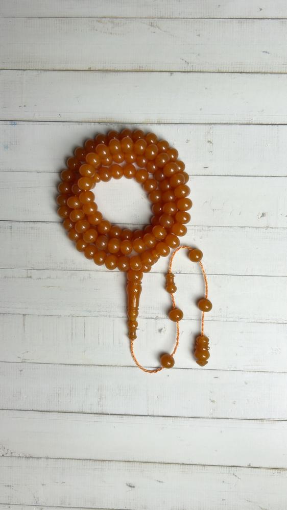 سبحة فاتوران لون كهرماني  ٩٩