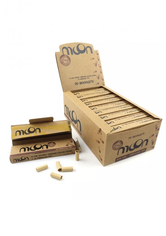 ورق مون طويل مع فلاتر جاهزة moon Rolling Papers with 32 Pre-Roll