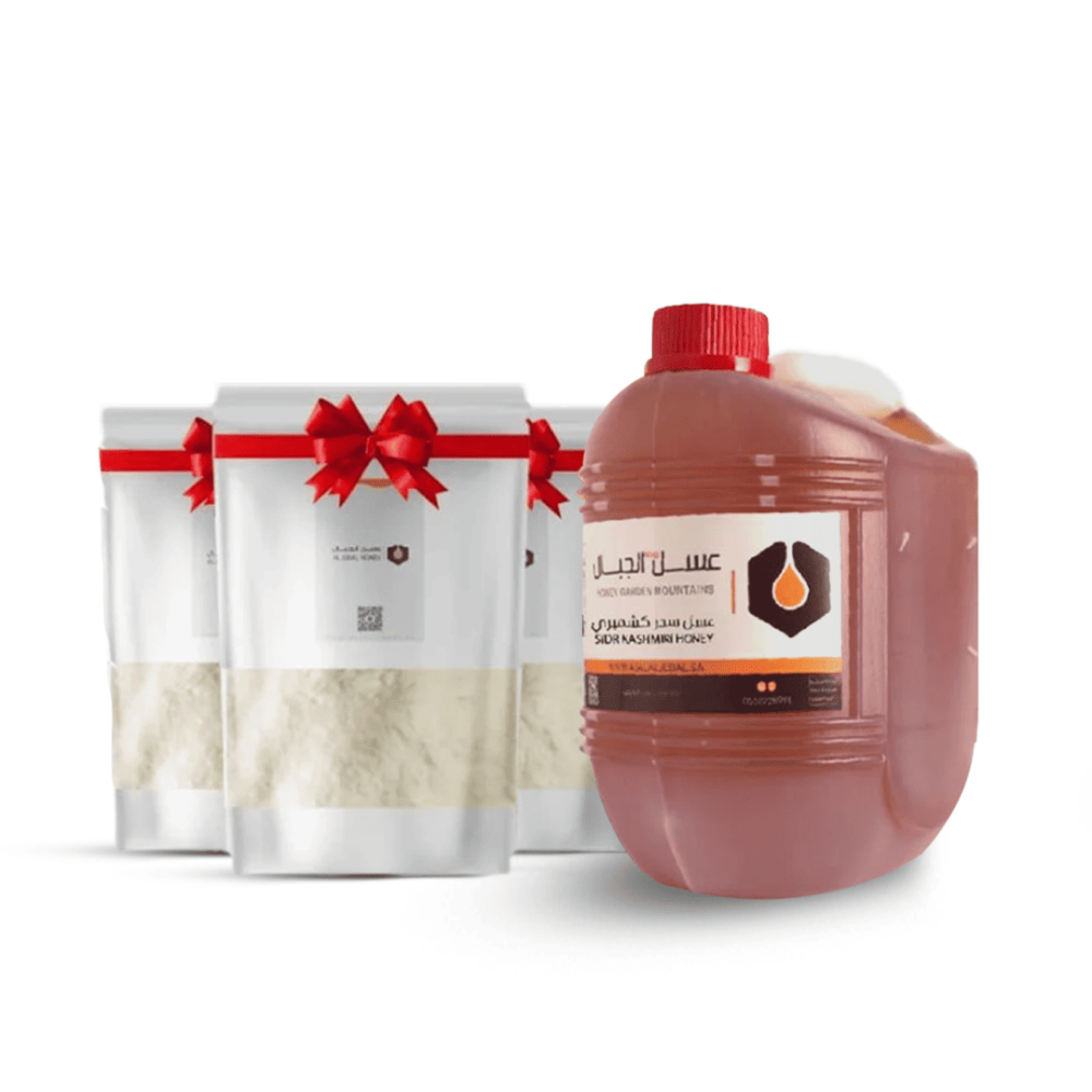 جالون 3 كيلو سدر كشميري + 3 عبوات تلبينة نبوية (هدية)