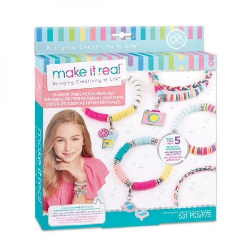 Make It Real Summer Vibes Heishi Bead Bracelets 13...