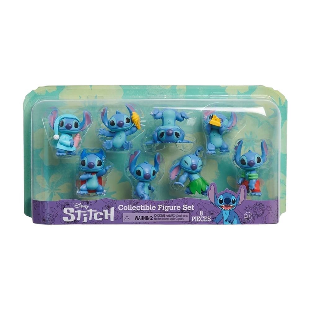 Disney Lilo & Stitch Stitch Collectible Figure Set (5 cm, 8 Pack)