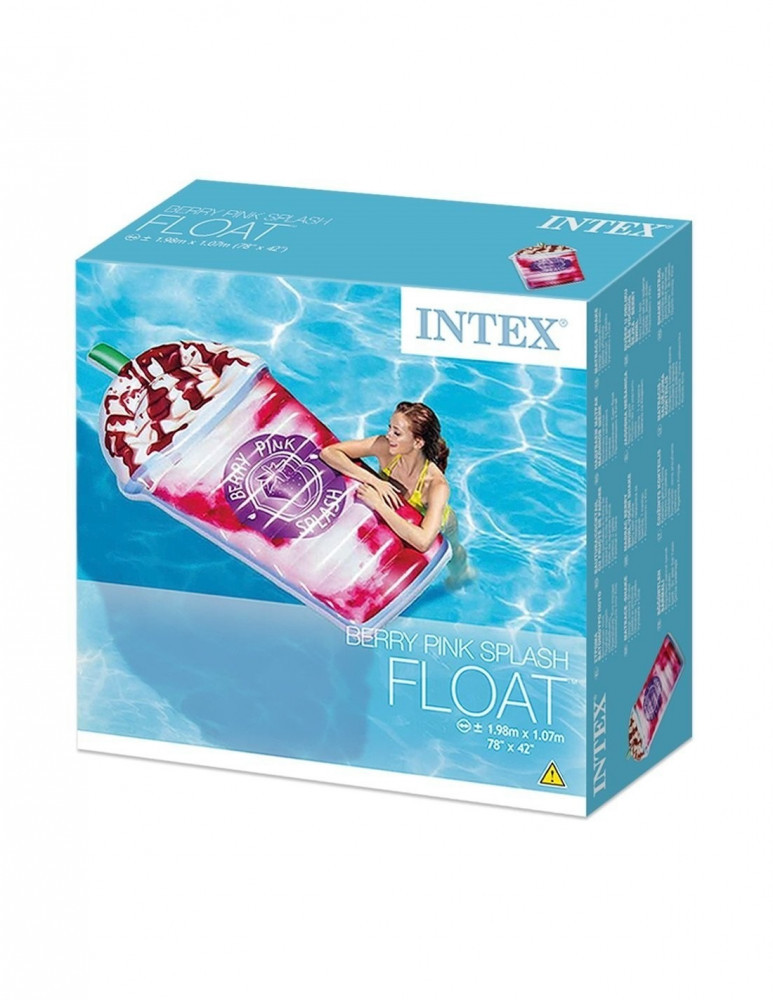 INTEX BERRY PINK SPLASH FLOAT  198X107 cm