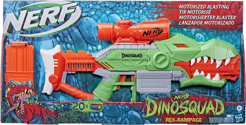 Nerf Dinosquad Rex-Rampage Motorized Dart Blaster - مرحبا بك في تويز لاب  حيث يتحقق اللعب مع المتعة