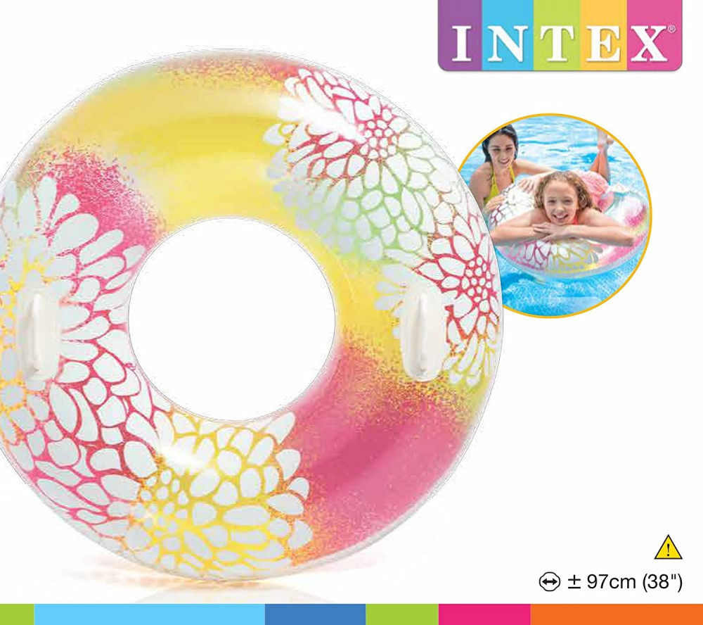 Pool Floating Tube, Lush Tropical Tube. 1 Tube, 38 in, for Age 9+