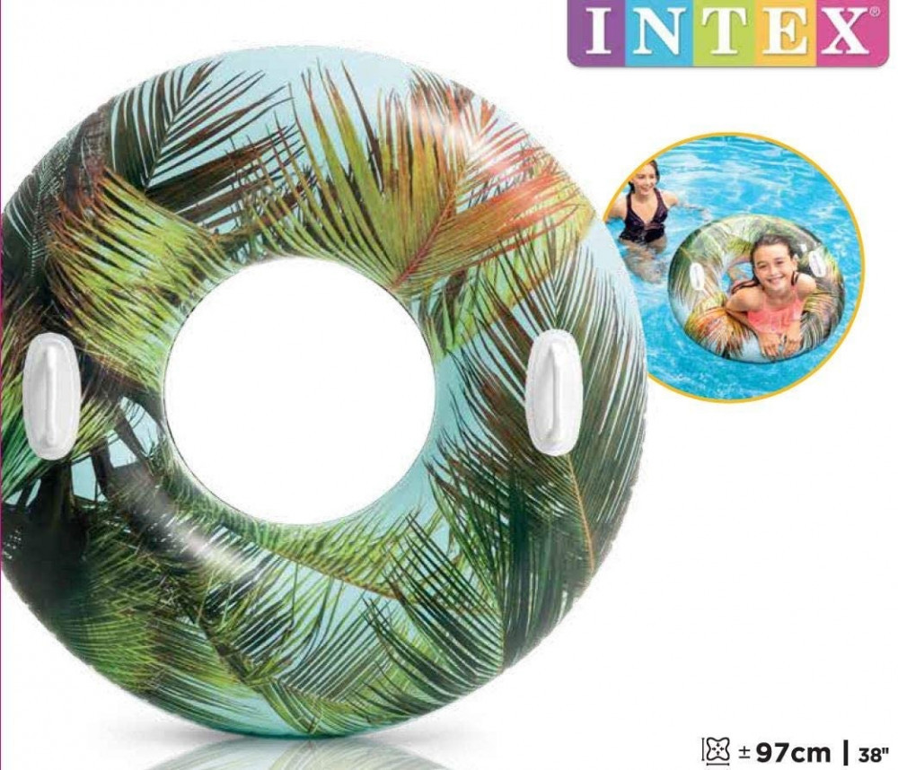 Pool Floating Tube, Lush Tropical Tube. 1 Tube, 38 in, for Age 9+