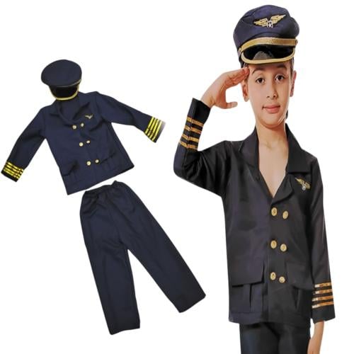لبس كابتن طيار ازرق captain