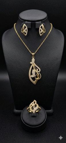 طقم مطلي ذهب