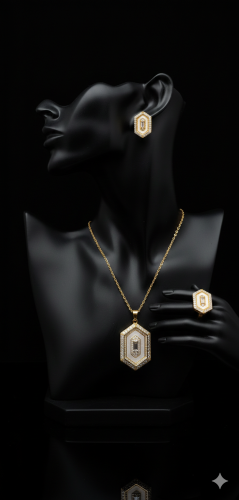 طقم مطلي ذهب